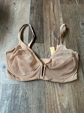 SKIMS Nude Sheer Mesh Underwire Bra - Women Intimates